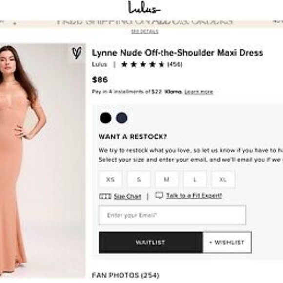 Brand new with tags Lulus Nude mermaid dress - Picture 2 of 5